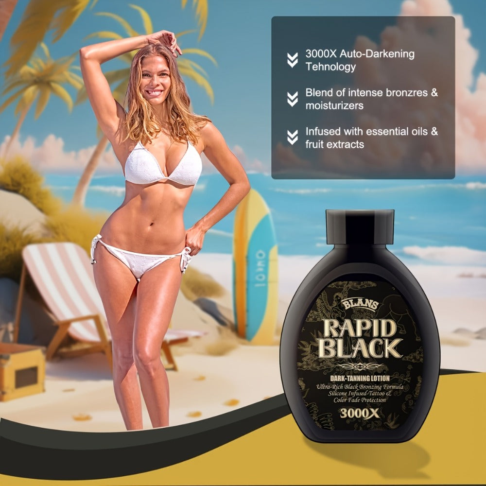 Black Flip-Cap Self-Tanning Lotion 200ml with Coconut and Glycerin Labeling for Body Application — image 2