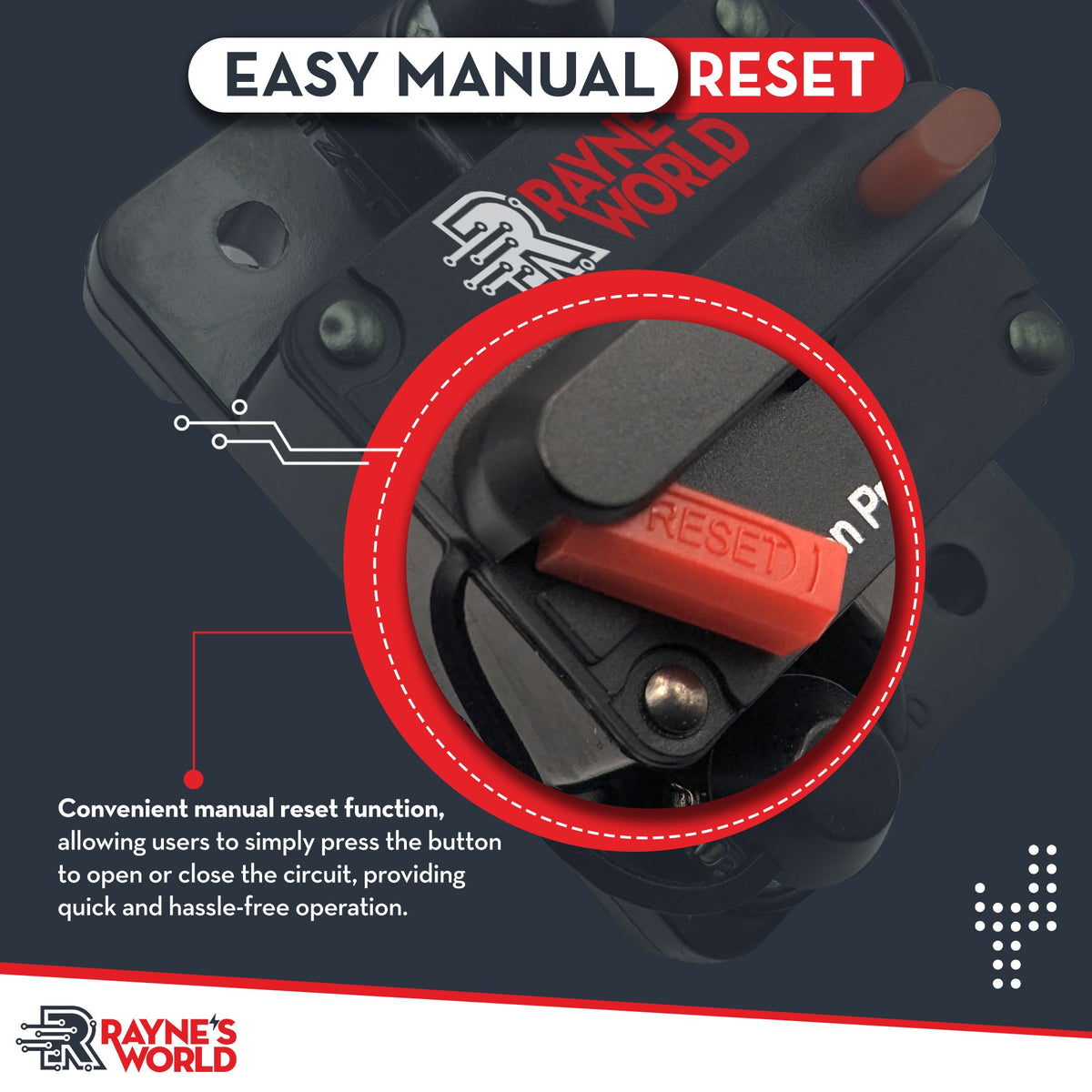 DC Circuit Breaker 40-300 Amp 12V-48V Waterproof Manual Reset – 2 Pack for Car Audio, Solar, Marine, ATV & RV Systems — image