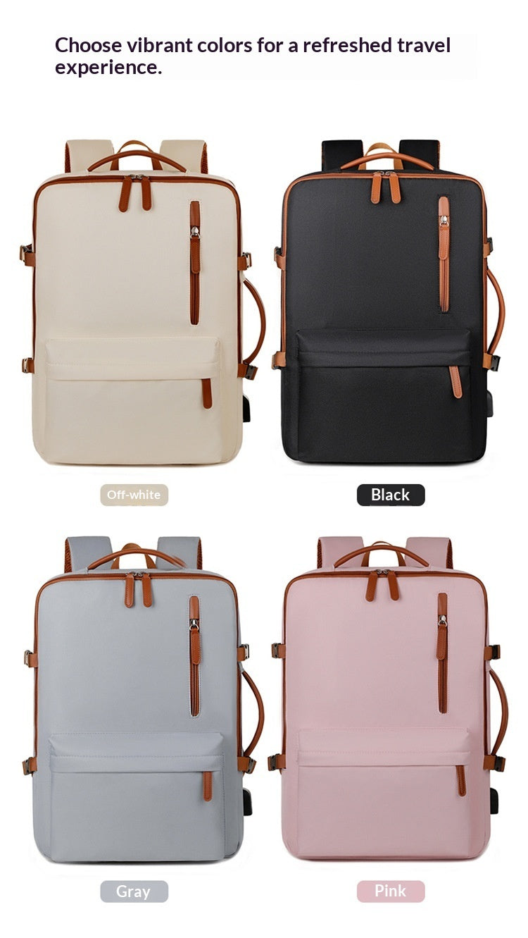 Business Travel Laptop Bag With Dual-Shoulder USB Charging Port