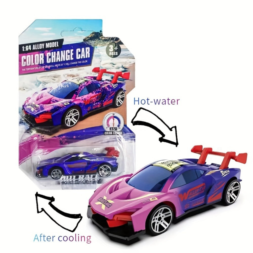 Six-Piece Temperature-Responsive Color-Changing Die-Cast Toy Car Set with Assorted Vehicle Styles — image 4