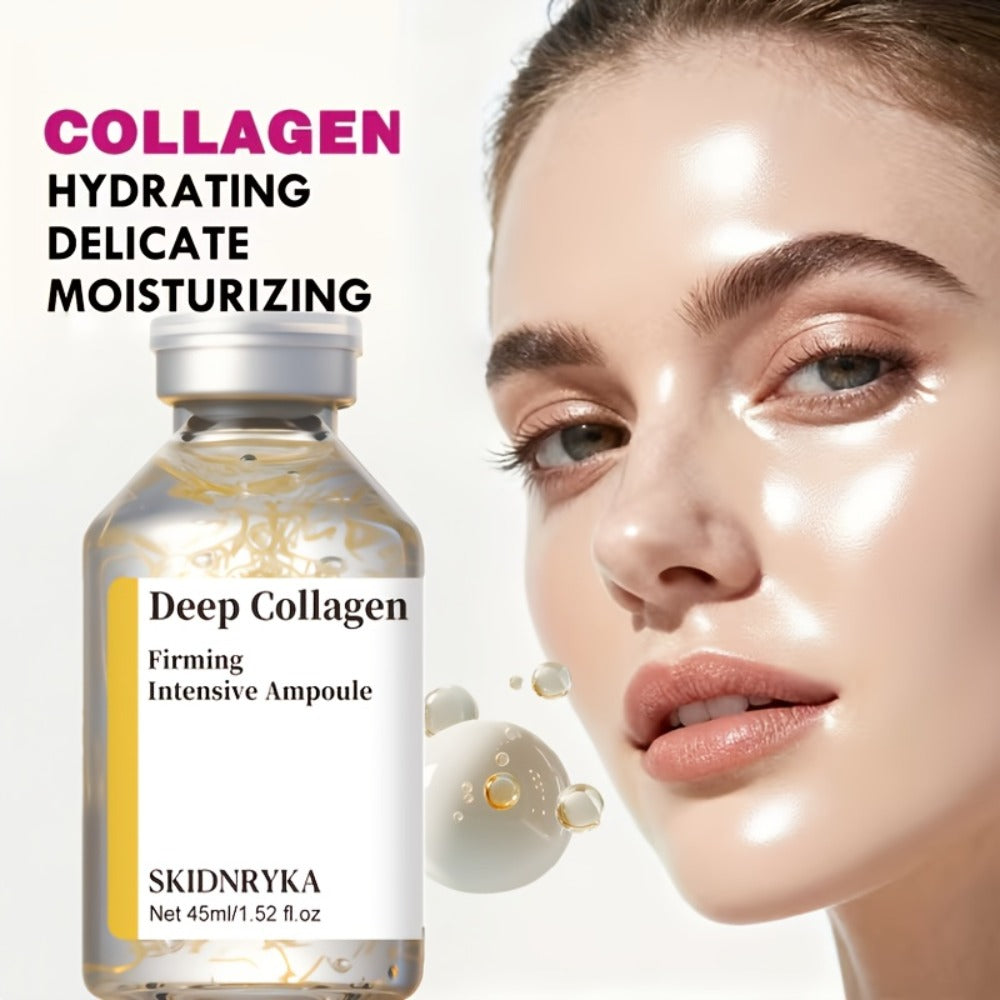 Face Serum SKINDRYKA Collagen, Hyaluronic Acid and Niacinamide in a 1.52oz Glass Dropper Bottle — image 2