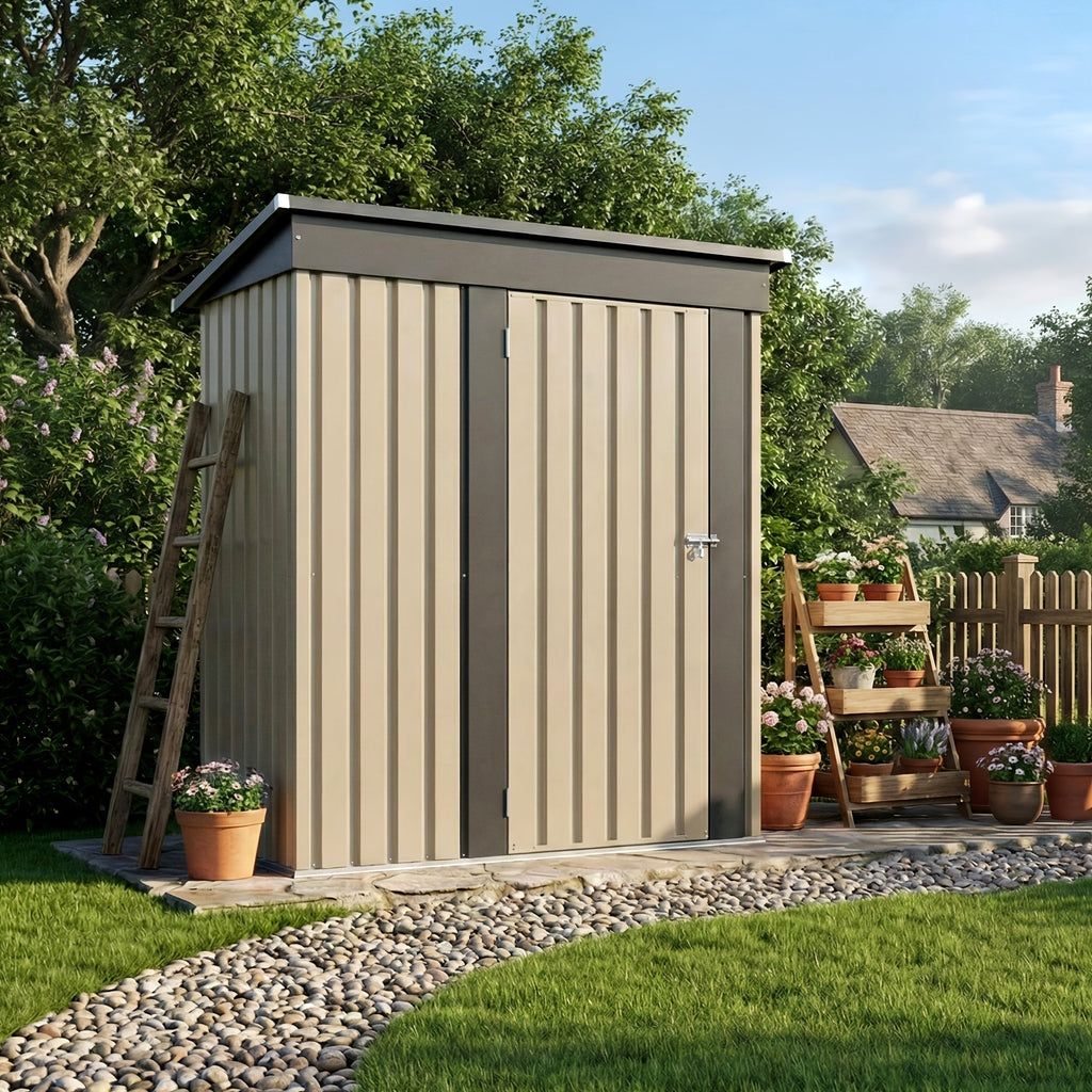 Garden Storage Shed, Metal Lockable Tool Backyard Compact for Garden, Patio and Yard Use, with the Listed Configuration — ima