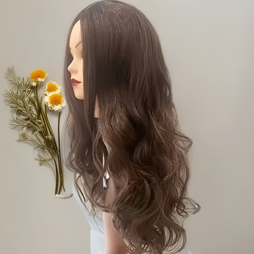 Synthetic Wig 28-Inch Big-Wave Curly Headband Style in Dark Brown or Black for Parties and Weddings — image 13