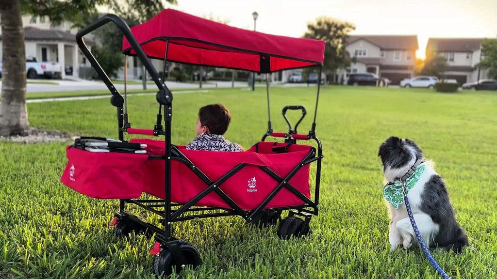 Folding Wagon Cart for Garden, Patio and Yard Use, with the Listed Configuration, for Everyday Use and Organized Storage — im