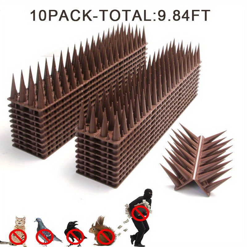 Bird Spikes, 4 Row Fence Balcony Window Sill Ledge for Garden, Yard and Pest Management, with the Listed Configuration — imag