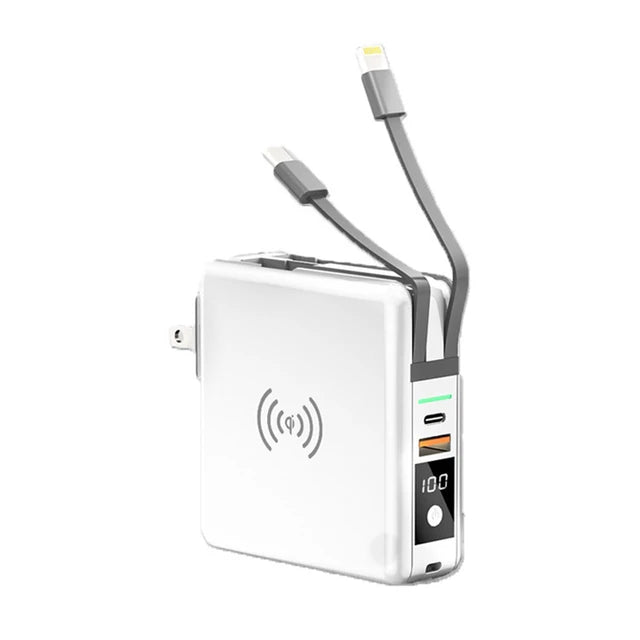 Power Bank 10000mAh With AC Plug 15W Fast Wireless Charging Powerbank USB Type C Mobile Phone Wall Charger for iPhone 14 Xiaomi - V.I.P Digital Presence