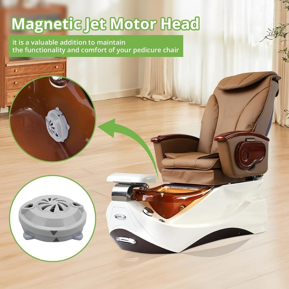 Pipeless Jet Motor Replacement for Pedicure Spa Chair – Magnetic Jet Head with Propeller & Cap, Model P153 — image 4