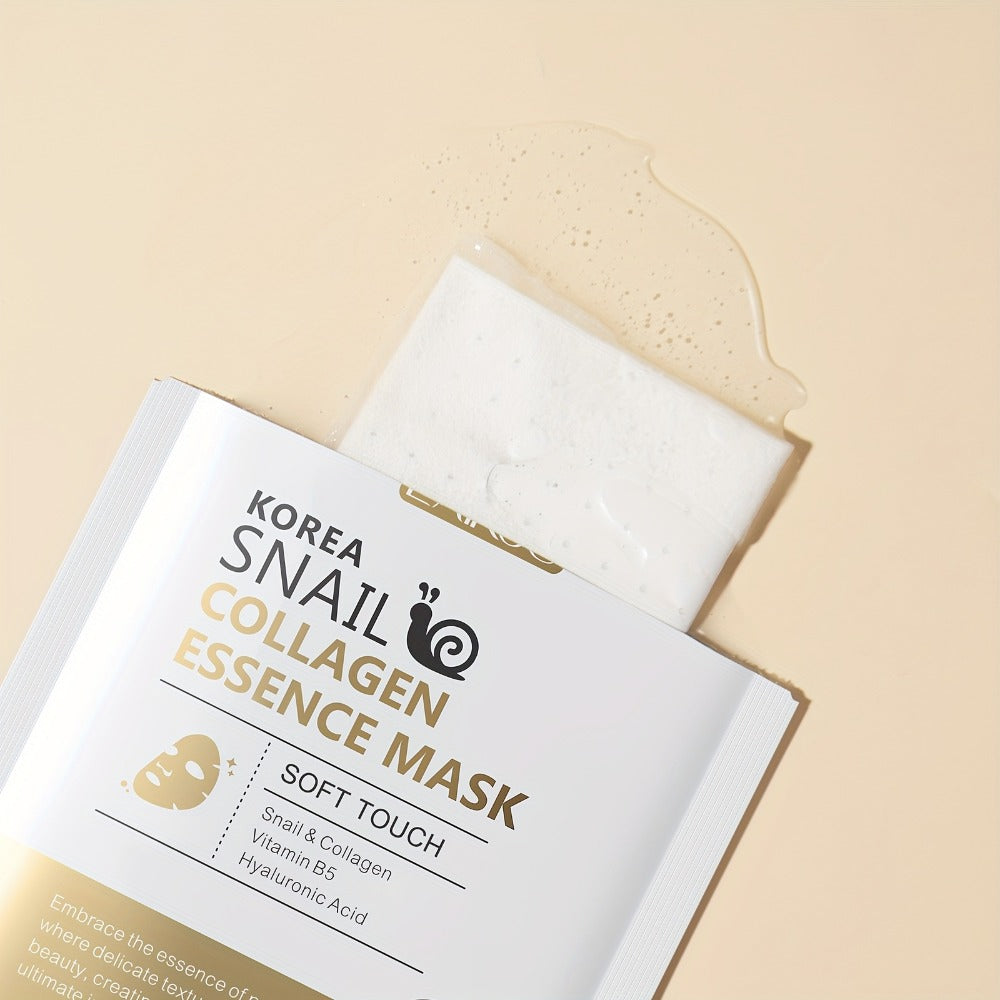 Face Mask, LAIKOU 20-Piece Snail Collagen Sheet Set with Individually Packed Facial Mask Sachets — image 3