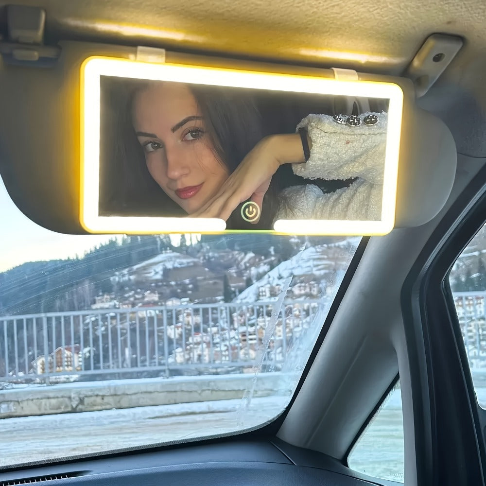 LED Car Vanity Mirror with Lights for Sun Visor, for Daily Driving, Commuting and Road Trips — image 2