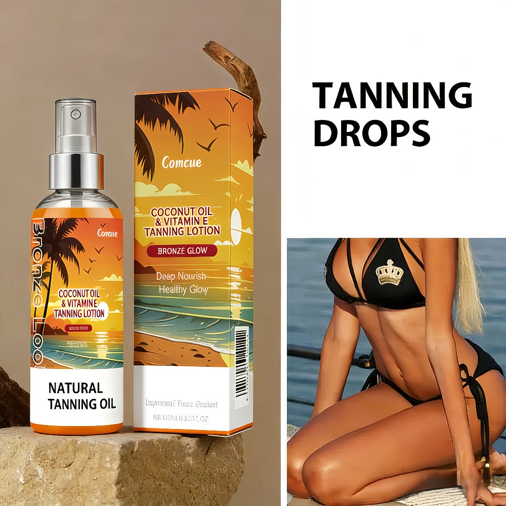 Self Tanning Spray with Coconut Oil 100ml Sunless Tanner for Natural Bronze Glow – Sun-Kissed Complexion Indoor Self Tan Hydr