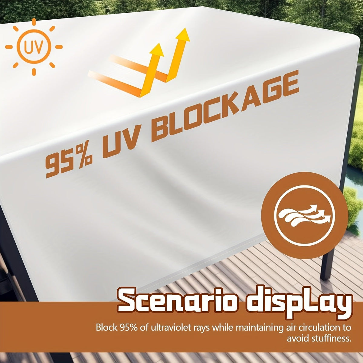 Pergola Canopy, Outdoor Patio Shade Replacement for Garden, Patio and Yard Use, with the Listed Configuration — image 6