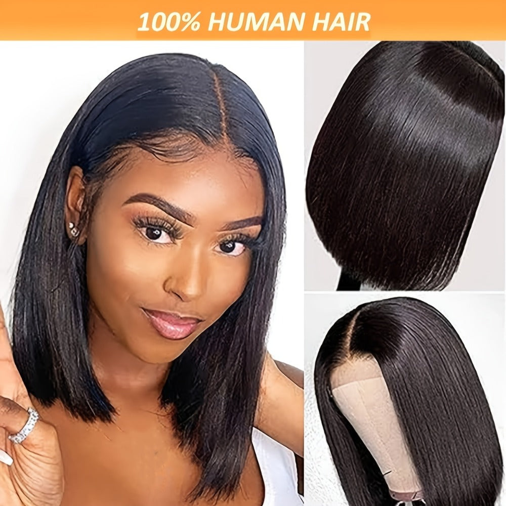 Put On and Go Wig 6x4.5 HD Lace Human Hair Straight 250% Density Glueless Pre-Plucked Pre-Cut Pre-Bleached Knots Long Straigh