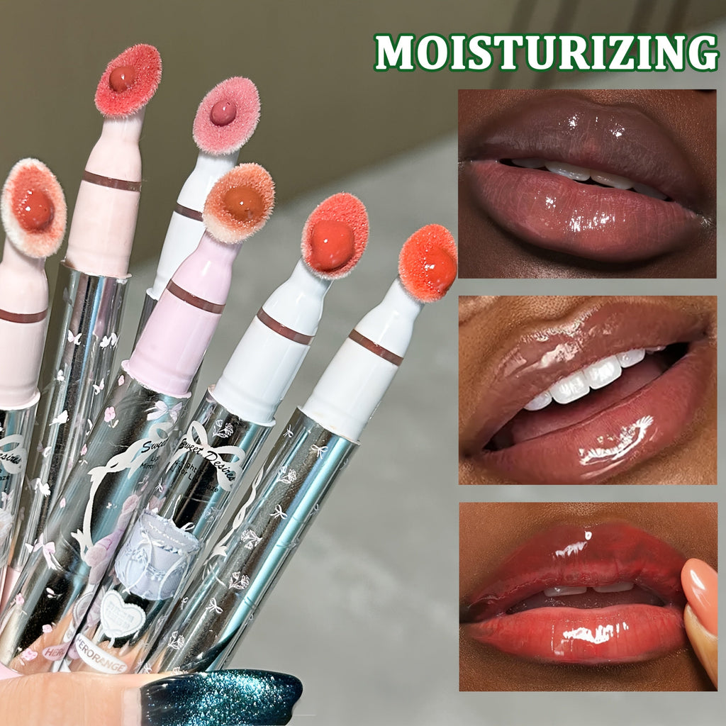 Tinted Lip Gloss Set 6pcs Plumping Vibrant Shine, Non-Drying Glossy Lip Balm for All Seasons, Festival Party Makeup — image 1