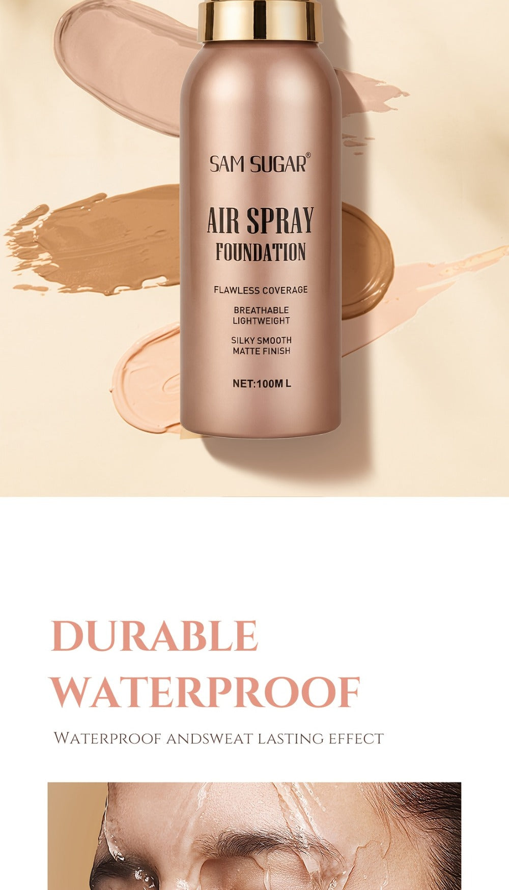 Air-Spray Liquid Foundation in Gold-Tone Bottle with Four Numbered Shade Options from 01 to 04 — image 13