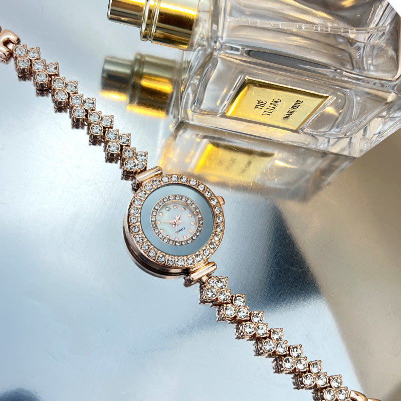Diamond-encrusted GlaWatchss Rhinestone Women's Quartz