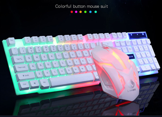 GTX300 Gaming CF LOL Gaming Keyboard Mouse Glowing Set