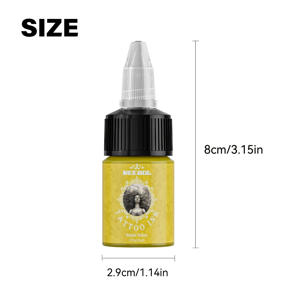 Tattoo Ink 14- or 21-Color Set with 0.5oz 15ml Bottles and Two Palette Choices for Color Selection — image 7