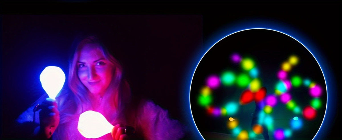 Glow Poi Balls LED Spinning Set 1 Pair with the Listed Color, Size or Set Options for Everyday Use — image 9