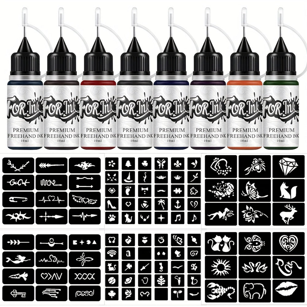 Tattoo Ink 8-Bottle Mixed Color Set with One Kit Configuration and Color Selection with Item-Specific Color, Capacity and Bot
