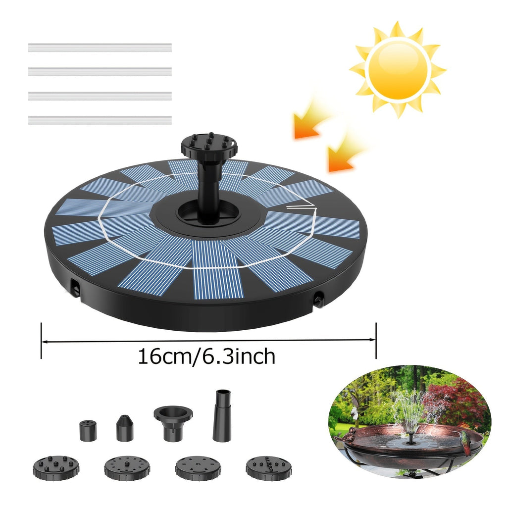 Garden Fountain Solar Powered with Support Rod for Garden, Pathway and Patio Lighting, with the Listed Configuration — image 