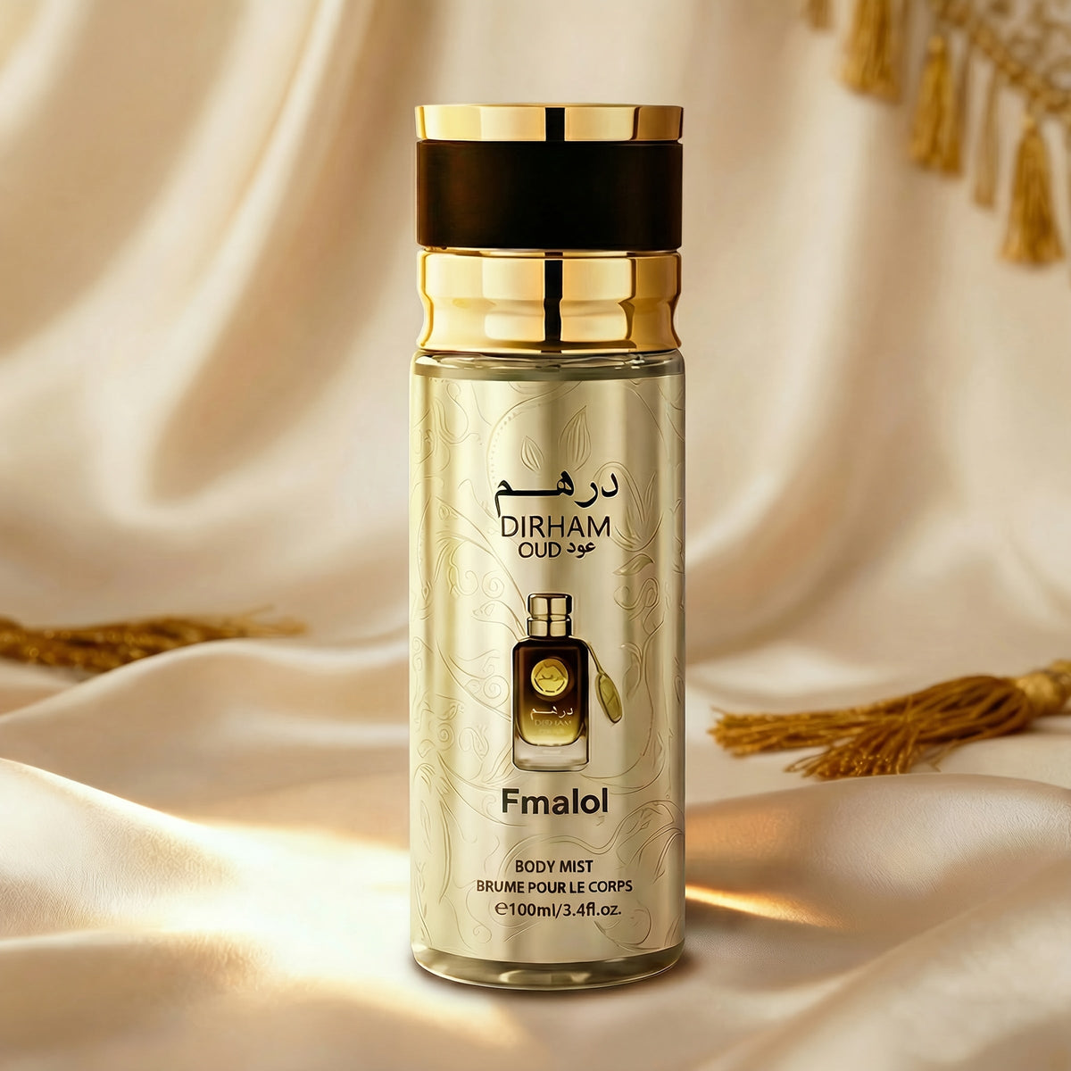 Agarwood Oud Arabic Perfume for Men 3.4 oz Luxury Woody Oriental Cologne - Dubai Middle East for Bath Time, Home Spa and Pers