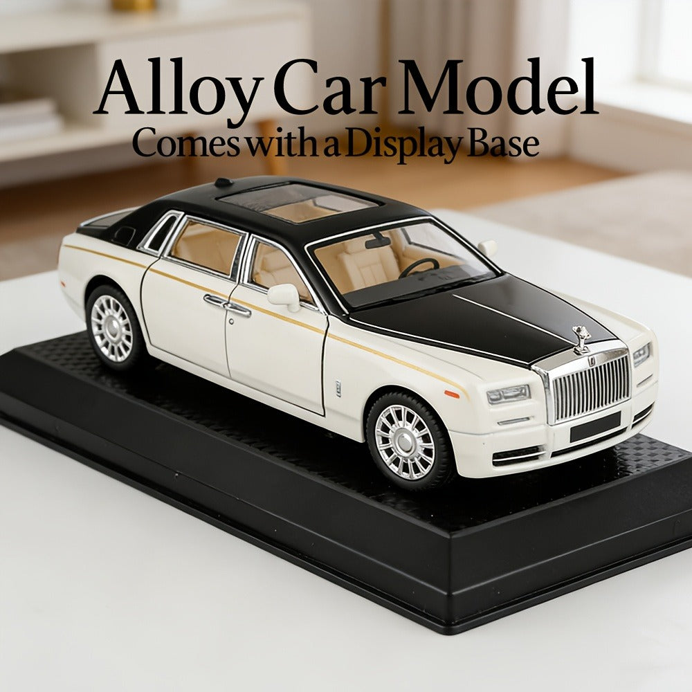 Collectible Diecast Car Model Zinc Alloy with Display Base & Openable Doors – Highly Detailed Static Decoration for Home Offi