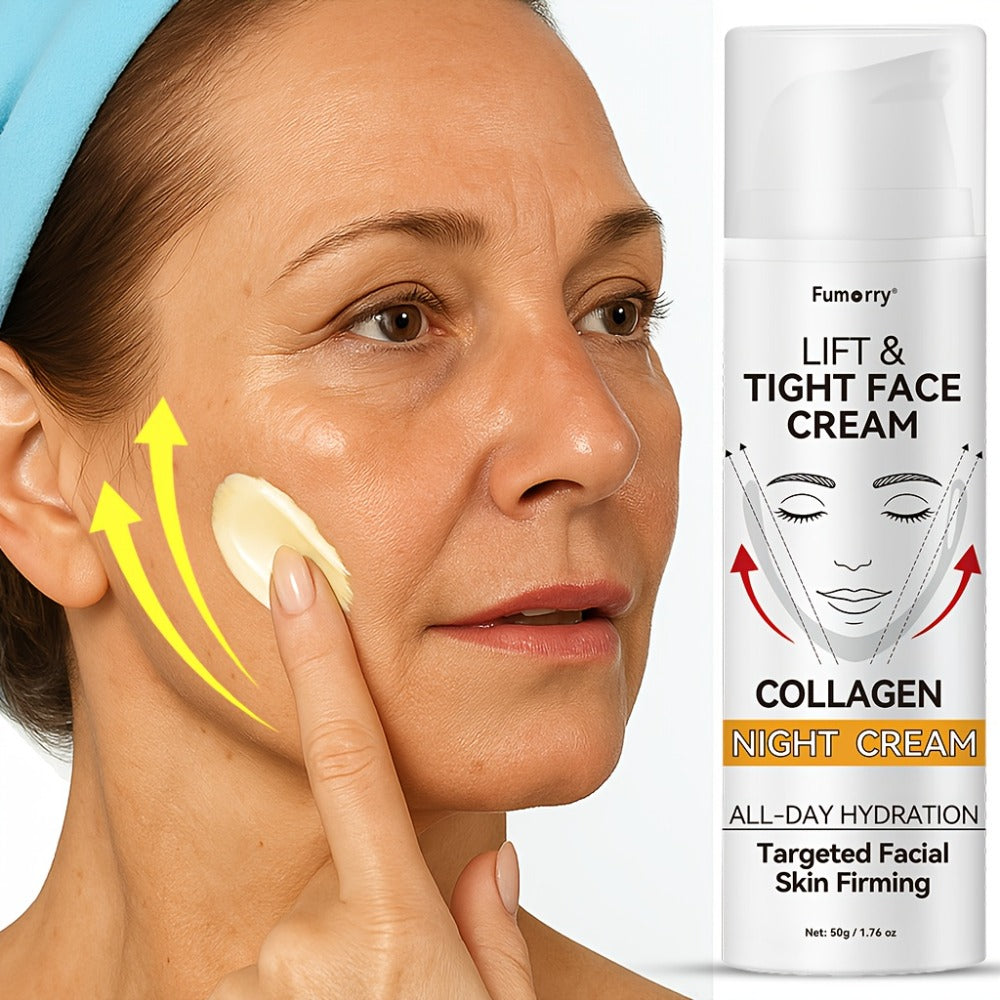 Snail Mucin Collagen Night Cream Firming Lifting Tightening Hydrating Moisturizing Anti-Aging Face Cream Soft Elastic Skin Al
