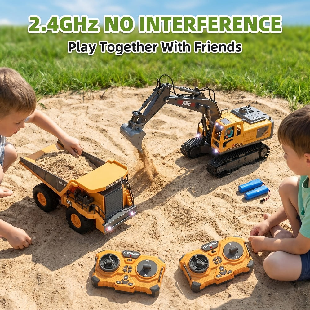RC Bulldozer 1:24 Scale Alloy with 680° Rotation & Working Arm, 2.4GHz Remote Control Construction Vehicle for Kids — image 9