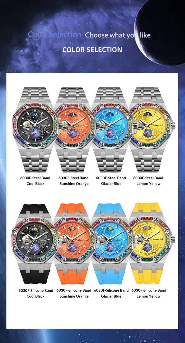 Waterproof Luminous Mechanical Watch For Men Starry Sky Series