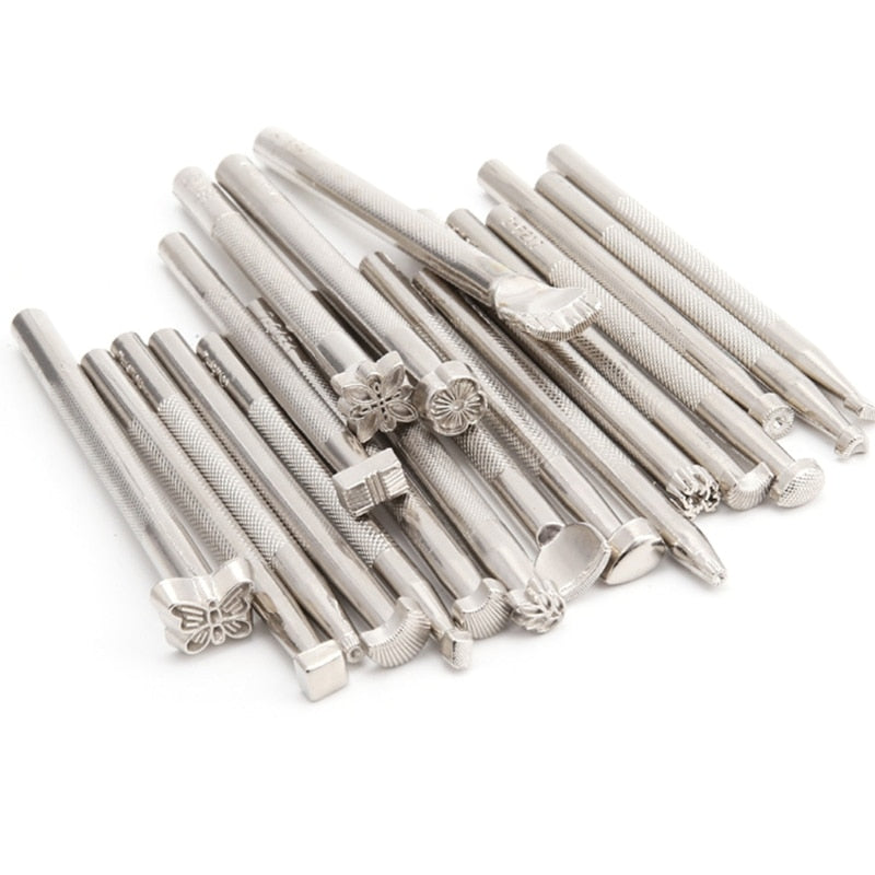 1Set(20Pcs)Leather Carving Hand Working Saddle Making Tools Engraving Craft Set - V.I.P Digital Presence
