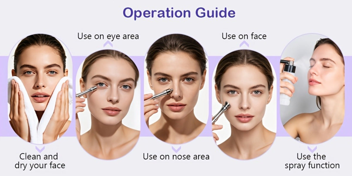 Microdermabrasion Machine Professional 3-in-1 Dermabrasion Vacuum Spray Facial Device for Bath Time, Home Spa and Personal Ca