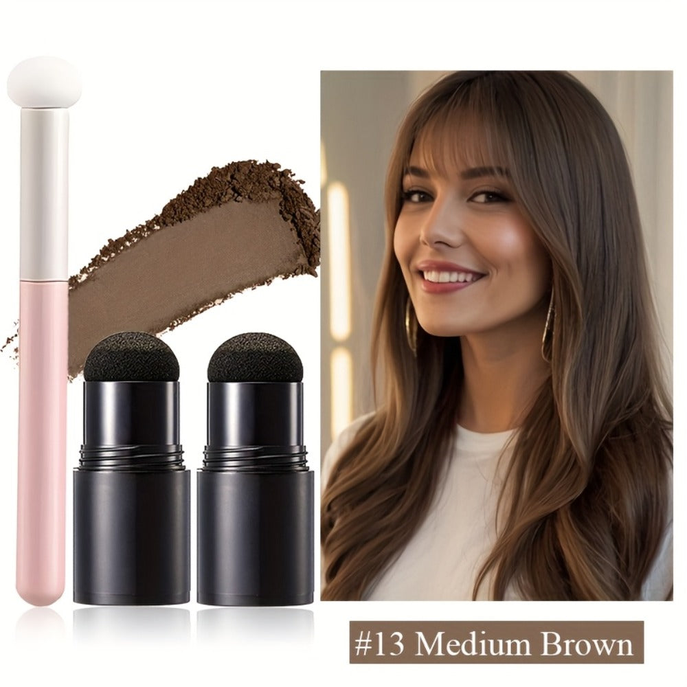 Root Touch Up Powder Stick with Brush – Instant Hair Root Concealer & Eyebrow Filler | Concentrated Paste Formula for Targete