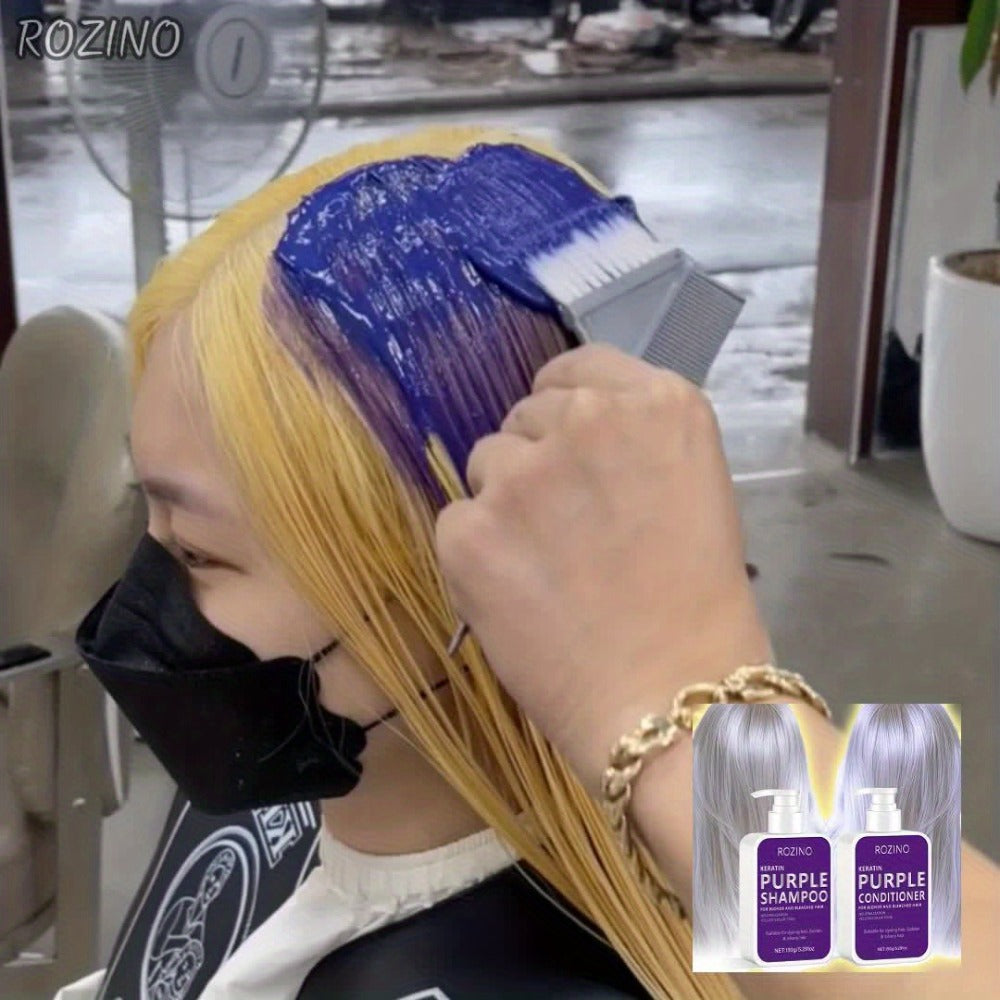 Purple Shampoo and Conditioner Set 2PCS for Blonde Silver Platinum Hair - Toning Brass & Yellow Neutralizer — image 12
