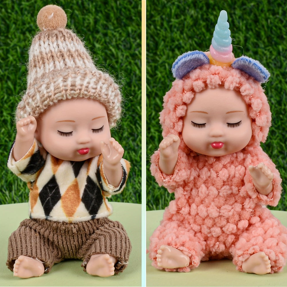 Mini Plush Dolls Set 8 Pack 4 Inch, Stuffed Toy Figures with Colorful Plush Outfits & Hats — image 2