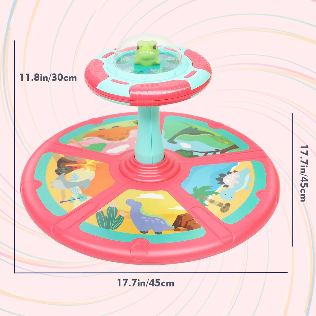 Dinosaur Spin Seat Toy for Toddlers 18 Months+, 360° Sit and Spin with Music, Indoor Interactive Sensory Balance Toy — image 