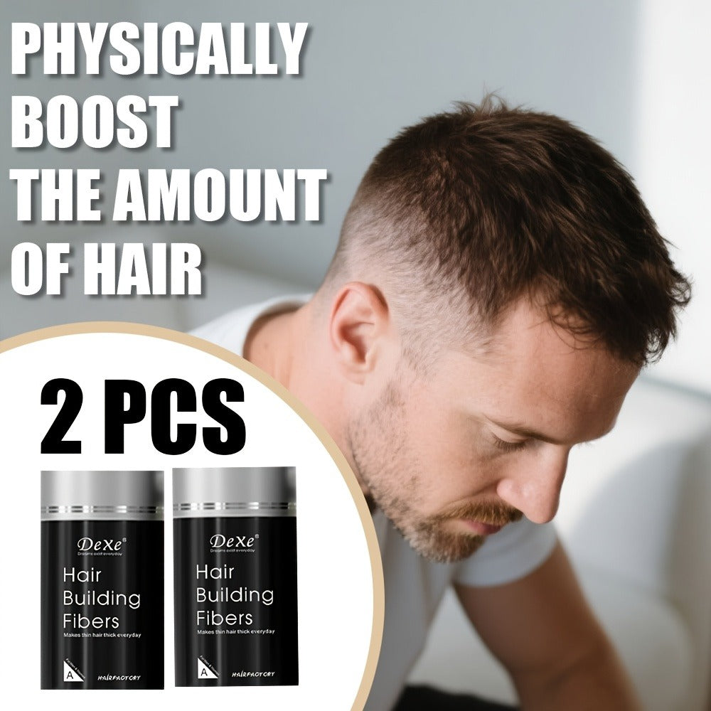 DeXe Hair Fiber Powder 2pcs x 22g, Natural Fine Thickening Fibers for Thinning Hair & Bald Spot Coverage — image 8