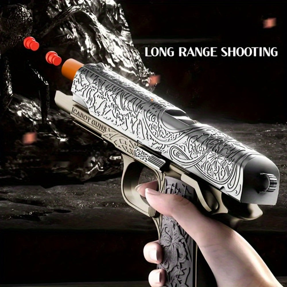 Bullet Toy Gun Pistol with 120 Bullets 12 Shells & 2 Magazines, Hollow Hanging Foam Blaster for Kids Boys Girls Ages 6+ — ima