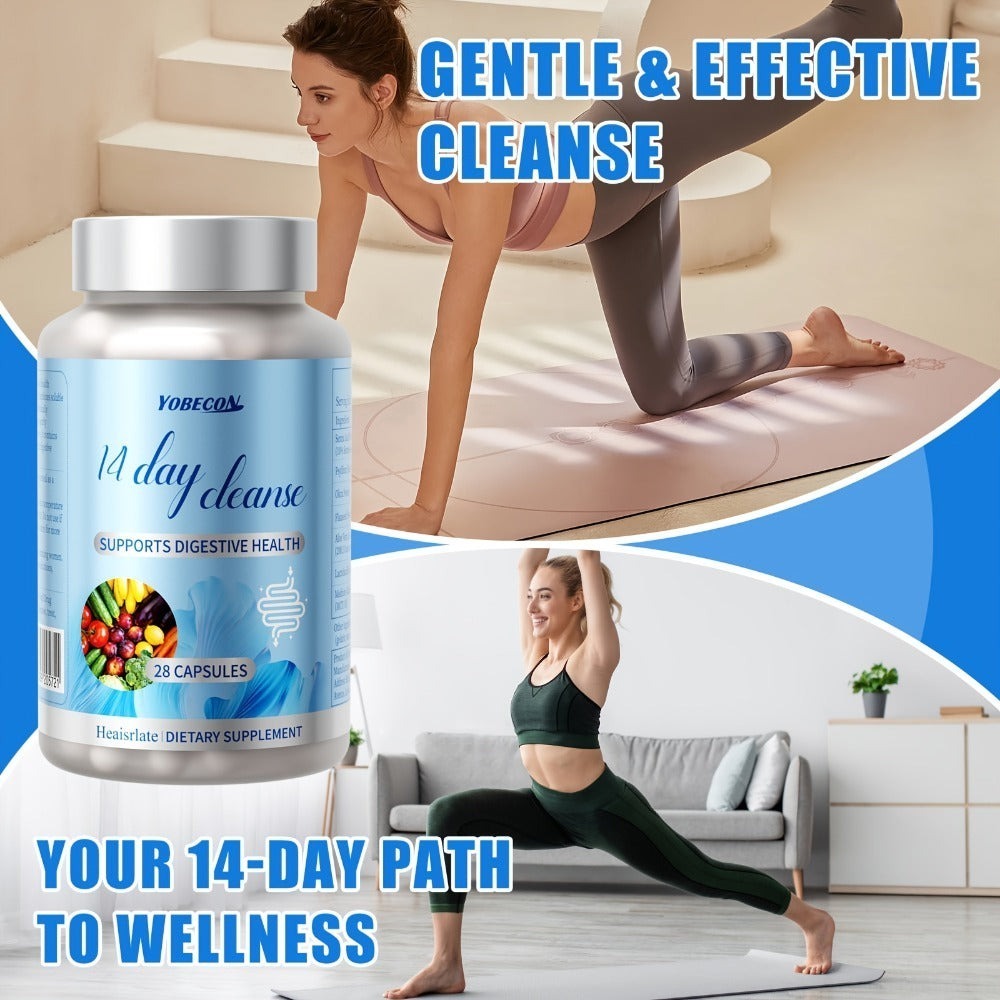 Colon Cleanse Capsules with Senna Leaf, Psyllium Husk & MCT Oil, 14-Day Advanced Gut Detox & Digestive Support Formula — imag