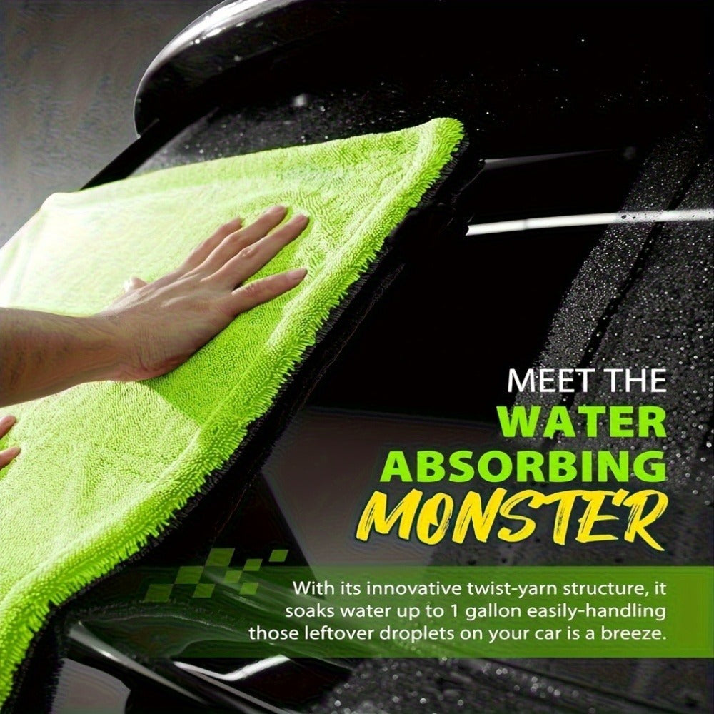 Car Drying Towel in 1400 GSM Microfiber with Two Size Options or Nine-Piece Wash Tool Bundle — image 6