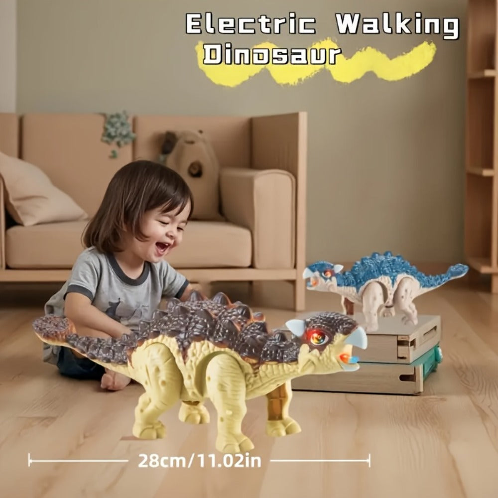 Walking Ankylosaurus Dinosaur Toy with Glowing Lights & Roaring Sound, Interactive Robot Dinosaur for Kids Ages 3-12 — image 