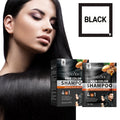 3-in-1 Hair Color Shampoo 10-Pack Single-Use Sachets Natural Dye Deep Cleansing Gel for Bath Time, Home Spa and Personal Care