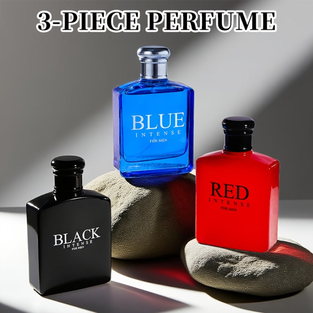 Cologne Gift Set for Men 3 Piece EDT Spray Absinthe Lemon Sage Eau de Toilette Mini 1oz for Bath Time, Home Spa and Personal 
