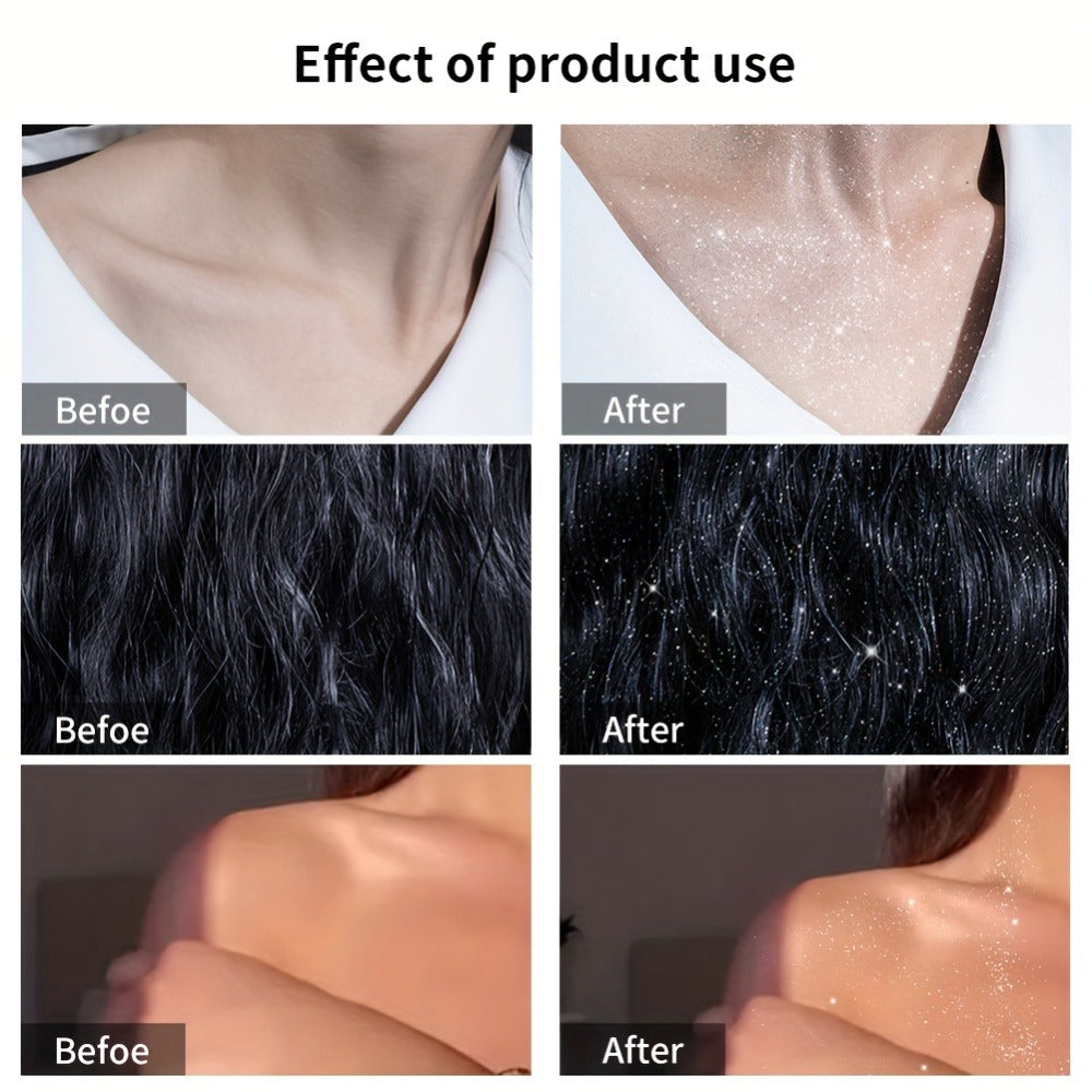Body Shimmer Spray for Women – Star-Shaped Glitter Sparkle Mist 100ml Hydrating Formula for Body Hair & Clothes — image 6
