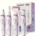 Electric Shaver for Women 4-in-1 Rechargeable Grooming Kit – Painless Hair Remover Eyebrow Trimmer Nose Hair Bikini Trimmer —