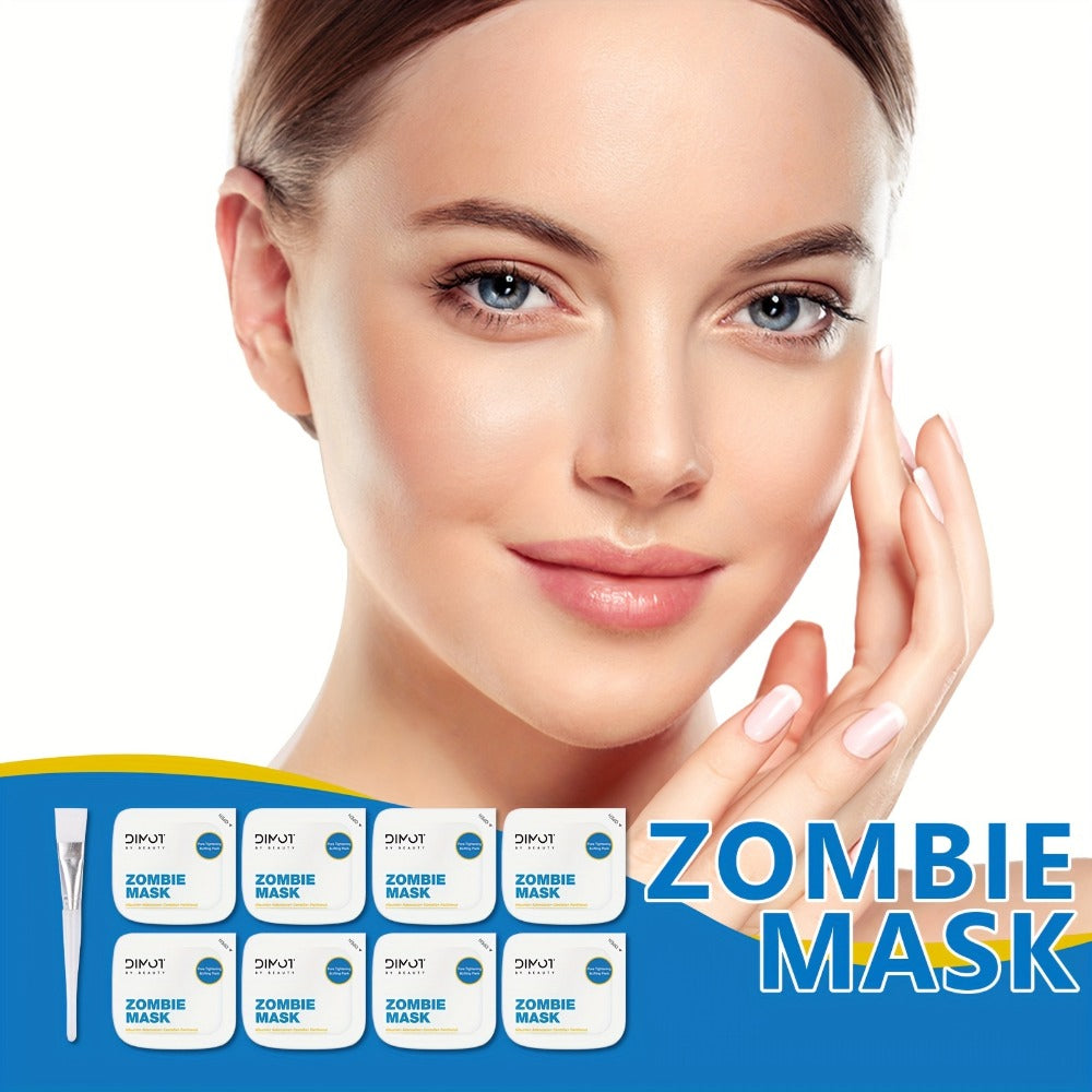 Zombie Face Mask 8pcs Plant Squalane Skin Texture Improving Facial Mask Set for Women for Bath Time, Home Spa and Personal Ca