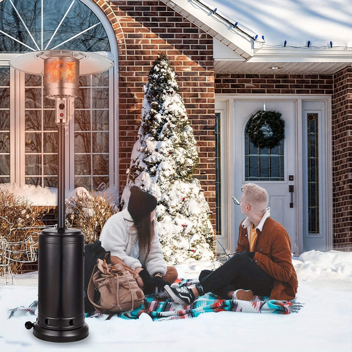 Patio Heater, Propane Outdoor Standing Stainless Steel Garden Party for Garden, Patio and Yard Use — image 7