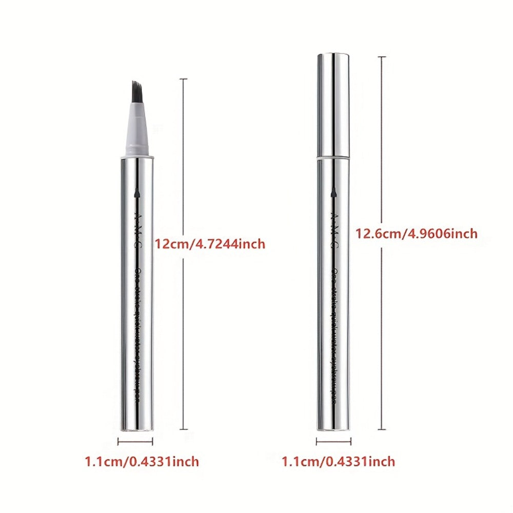 2-in-1 Eyebrow and Hairline Pen with Dense Multi-Fork Brush, Pointed Tip and Three Brown-to-Black Shades — image 6