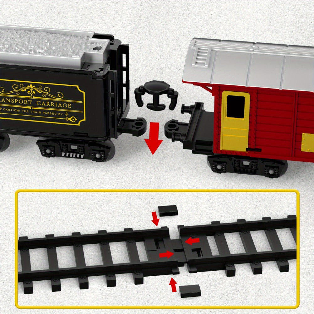 Electric Train Set for Kids with Steam Locomotive Engine Lights & Sound with the Listed Color, Size or Set Options for Everyd
