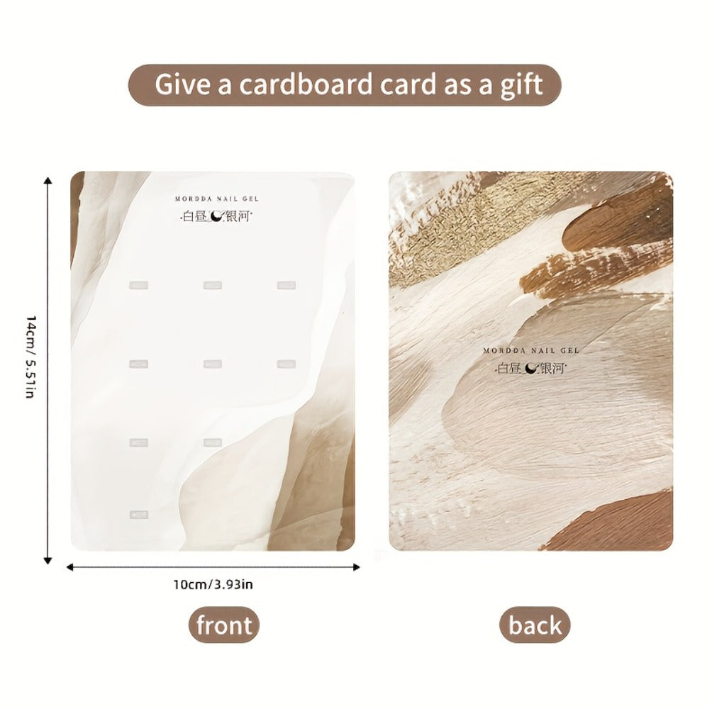 Shimmer Nail Art Gel Nine-Color Grid Palette with Metallic Neutral or Milky Way Color Selection — image 17