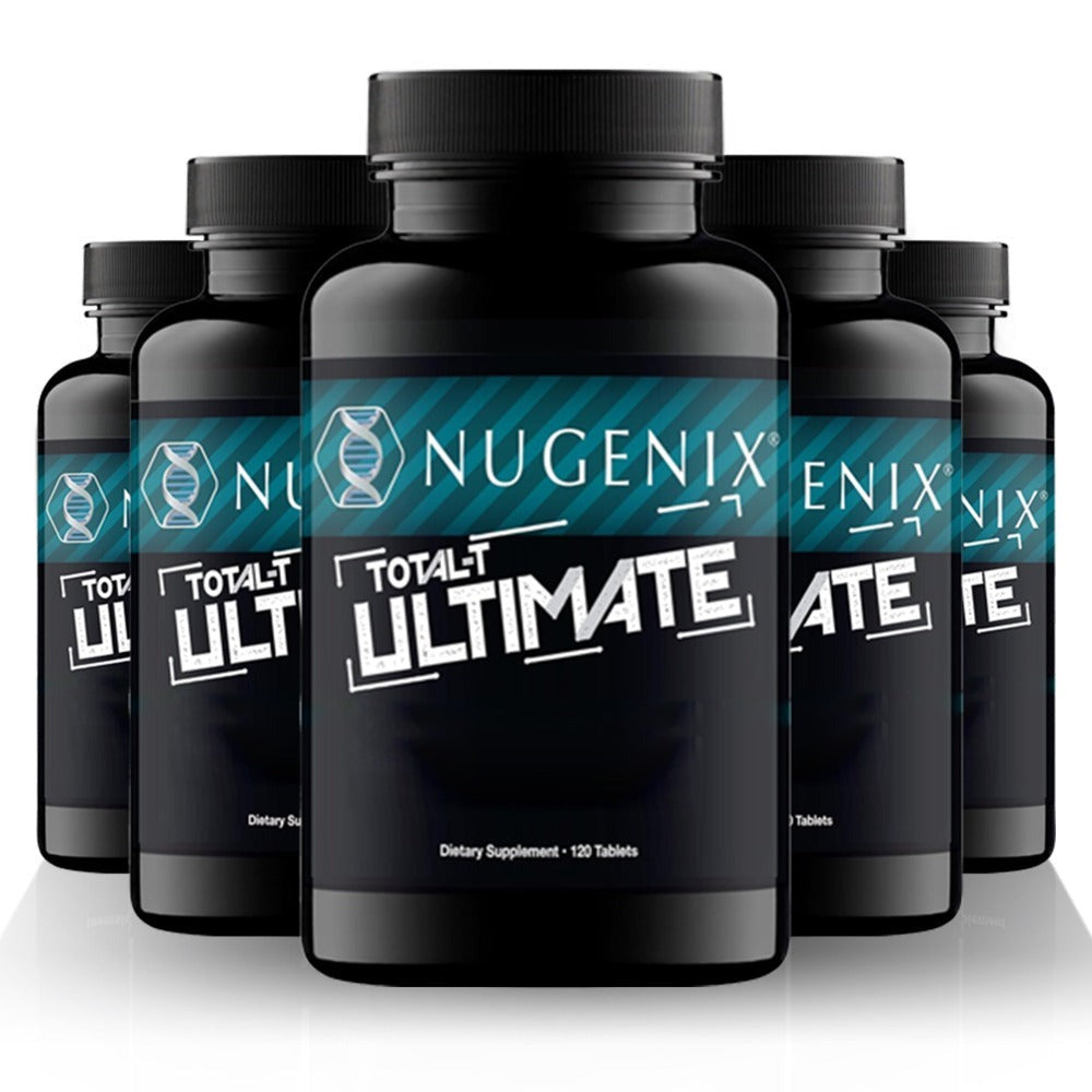 Five-Bottle Botanical Men's Health Supplement Tablet Set with Coordinated Containers and Labels — image 3